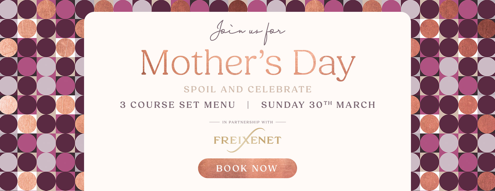 Mother’s Day menu/meal in Epsom